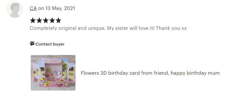 Flower Birthday Card, Happy Birthday Cards Women, 3D image 10