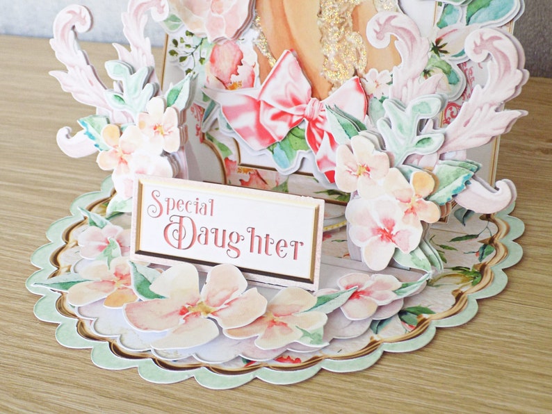 Birthday Greeting Card For Daughter Happy Birthday Daughter Pretty Birthday Card For Daughter Gift From Mom To Daughter Floral Birthday Card - View #2