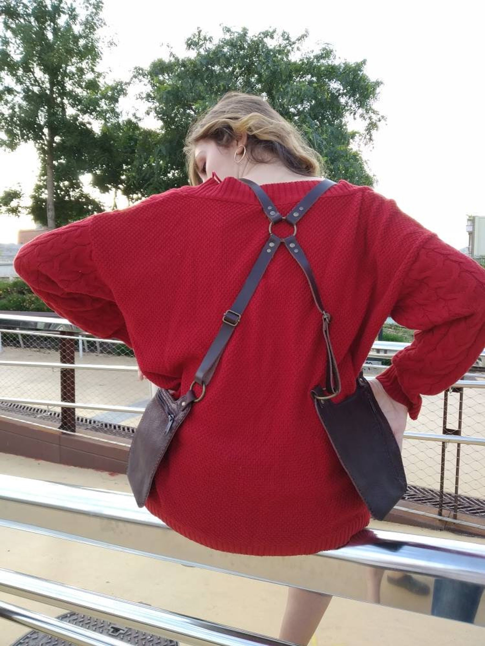 Utility holster vest for women leather shoulder holster for Etsy