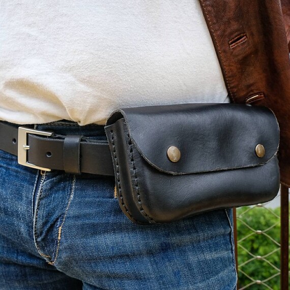 leather belt pouch mens