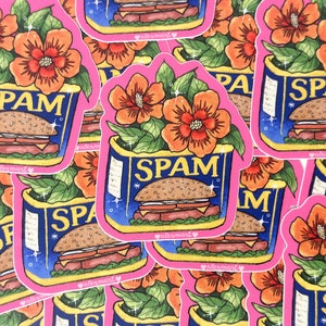 Hibiscus Spam - Waterproof Sticker ~ Illustrations by Alex Martinez Art
