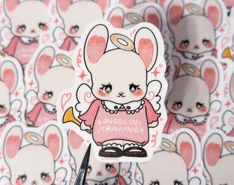 Angel In Training - Waterproof Sticker ~ Illustrations by Alex Martinez Art