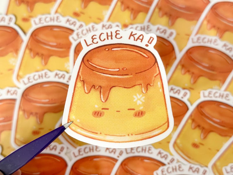 Leche Ka ~ Leche Flan - Filipino - Waterproof Sticker ~ Illustrations ...