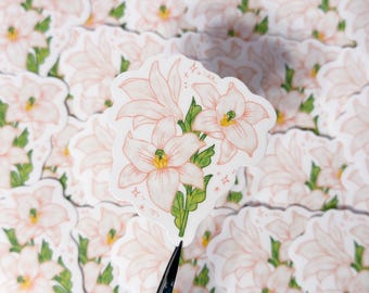 Lillies - Waterproof Sticker ~ Illustrations by Alex Martinez Art