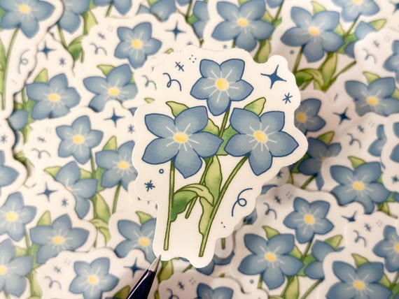 Morning Glory Flower - Waterproof Sticker ~ Illustrations by Alex Martinez Art
