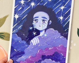In the Stars ~ Pretty Night Sky Art Print ~ Illustrations by Alex Martinez Art