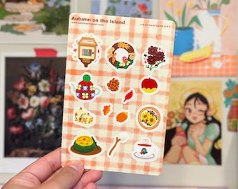 Autumn on the Island ~ ACNH inspired ~ Sticker Sheet  ~ Illustrations by Alex Martinez Art