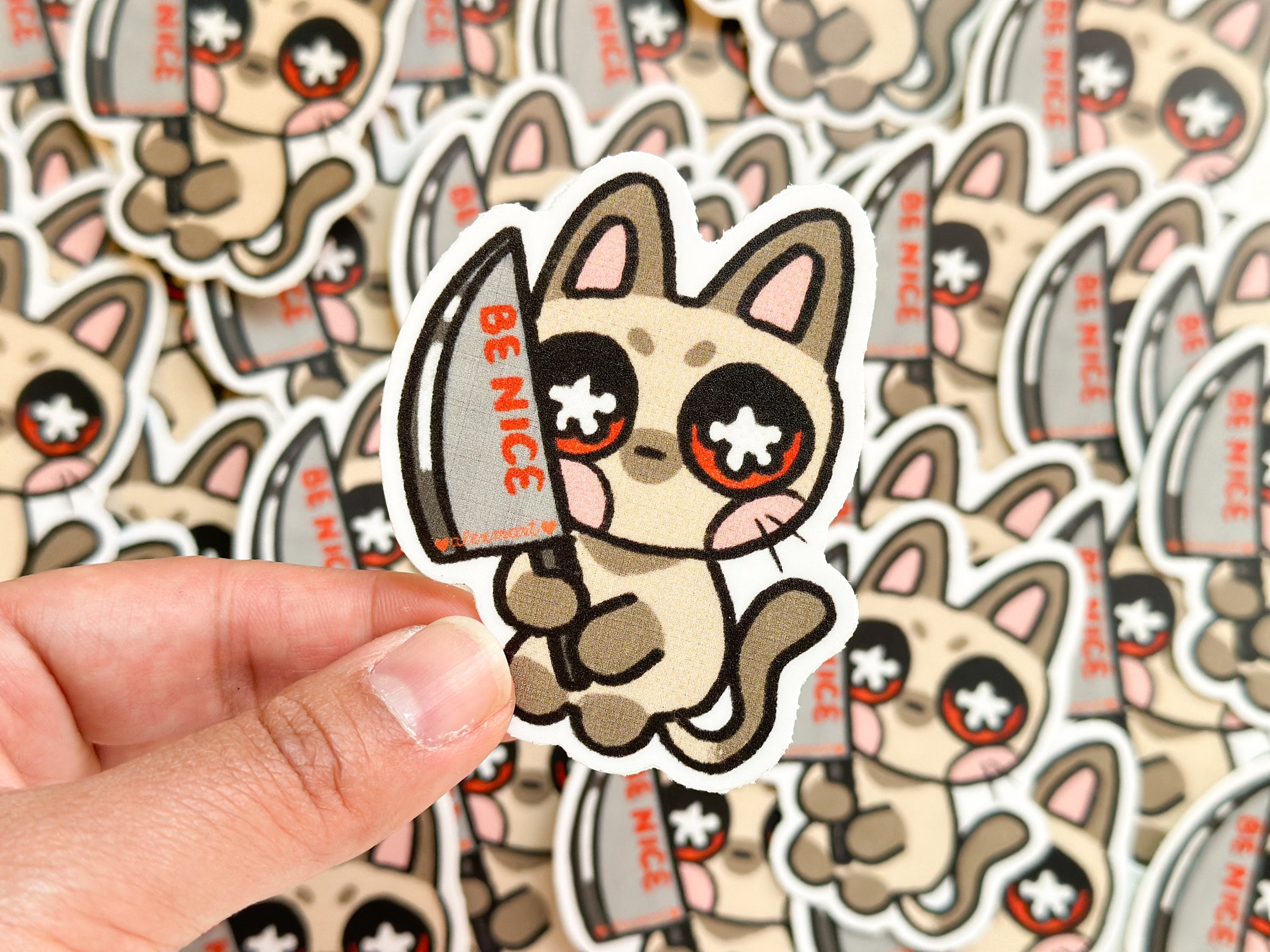 Be Nice - Waterproof Sticker ~ Illustrations by Alex Martinez Art - Etsy