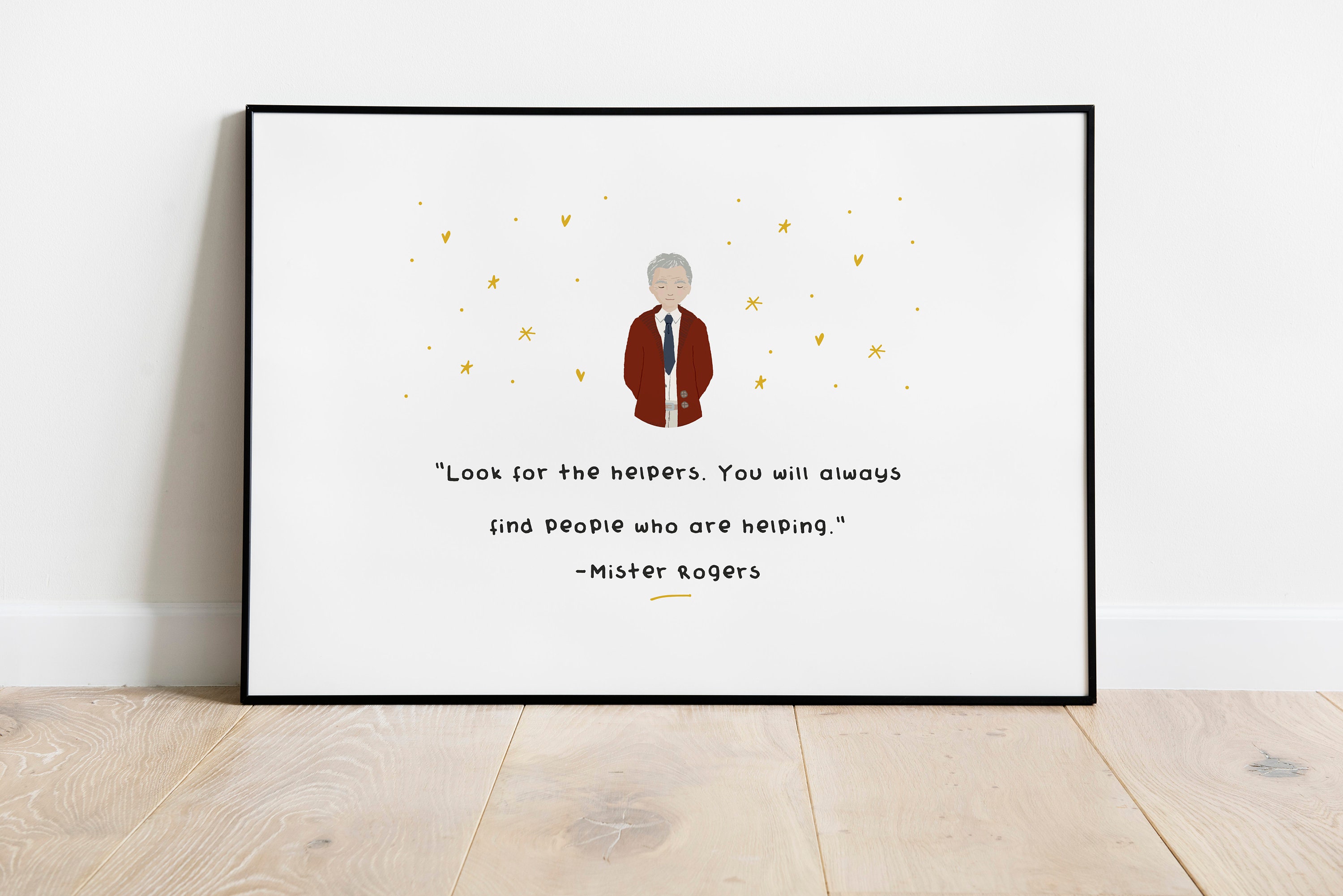 Set of 3 Mister Rogers Quote Printables Look for the Helpers Etsy