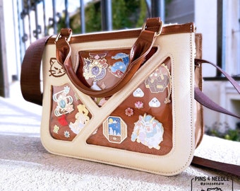 Kitty Canvas Tote Itabag | Cream White/Brown (B-Grade)