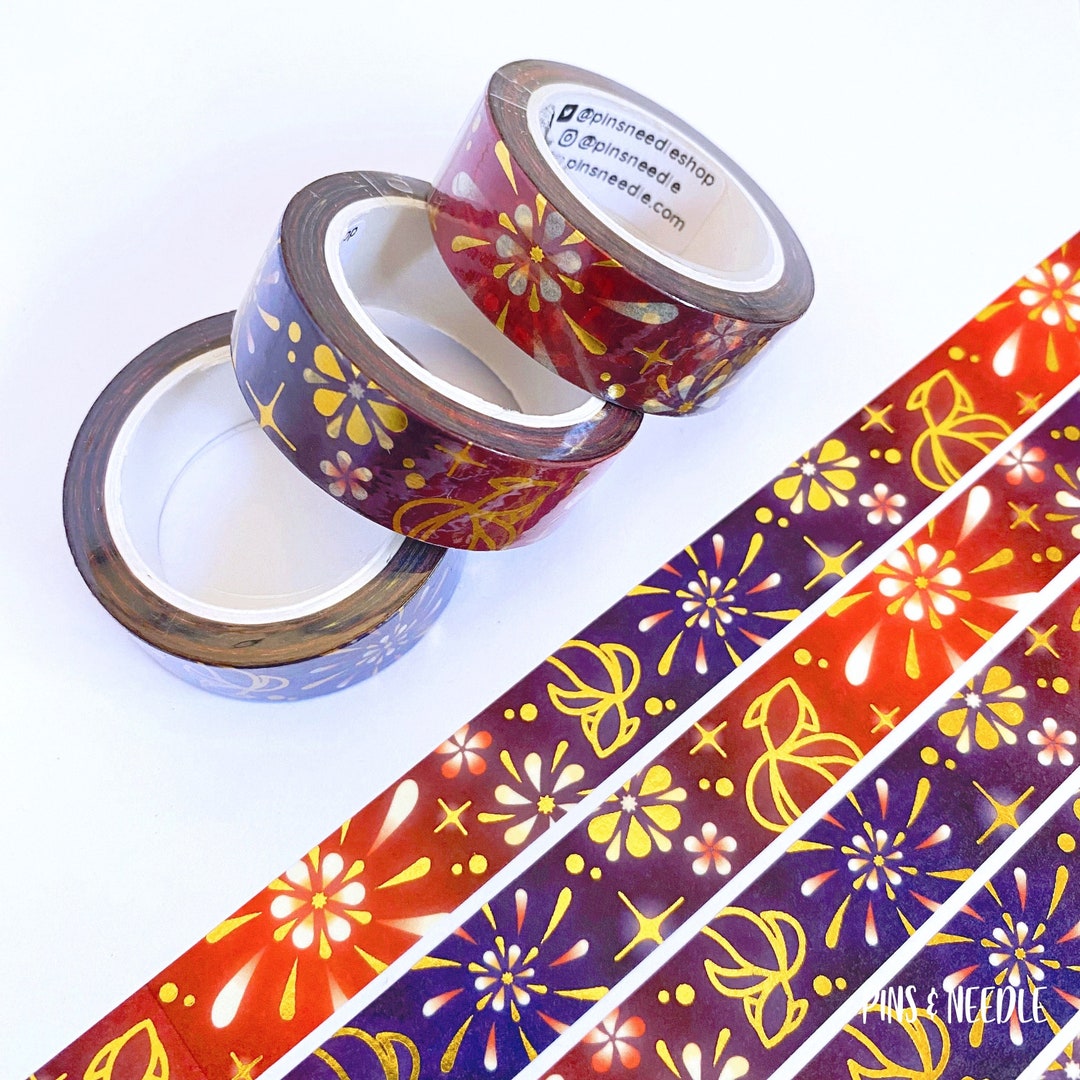 Yoimiya Burst Washi Tape, Gold Foil, 15mm X 10m, Genshin Impact Etsy