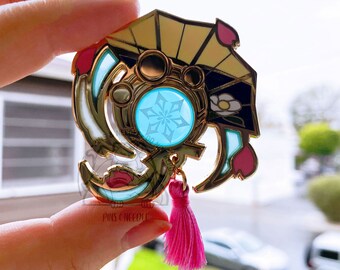 Ayaka Vision | Hard Enamel Pin, Lapel Pin, Stained Glass, Resin, Screen-printing