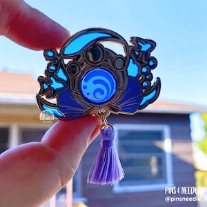 Kokomi Vision | Hard Enamel Pin, Lapel Pin, Stained Glass, Resin, Screen-printing