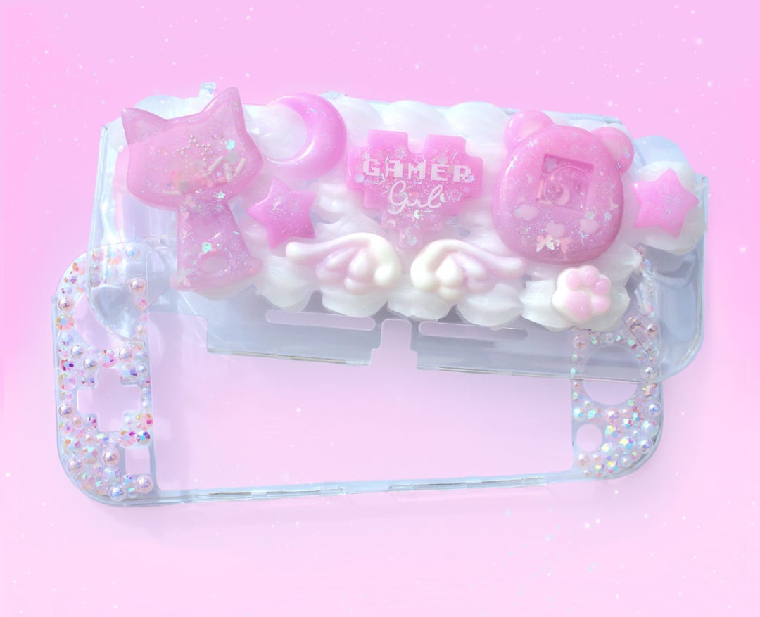 Pink Decoden Nintendo Switch Lite Case Handmade Gamer Girl Kawaii ...