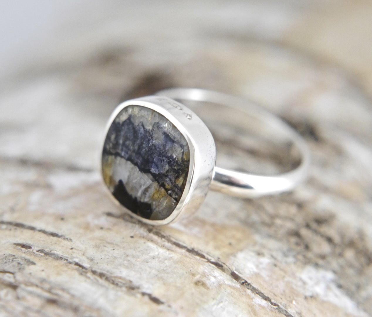 Blue John Ring - Handmade Silver Ring - Etsy