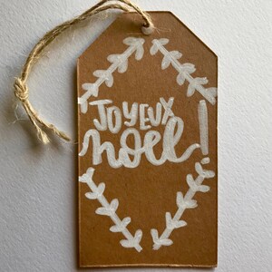 Joyeux Noel Carta de la etiqueta de Navidad