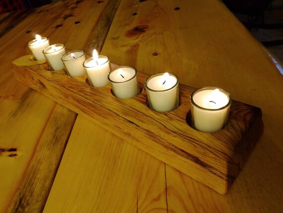 Handmade Colorado Beetle Kill Wood Candle Holder C12 Etsy