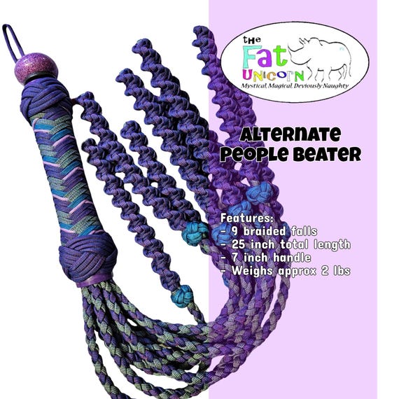 ALTERNATIVE PEOPLEBEATER (no rubber), Spanking, Adult toys, Paracord, Kink, BDSM, Unique Flogger