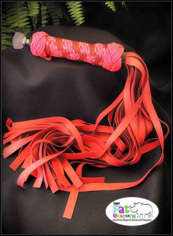 LATEX flogger- CUSTOM, spanking, unique flogger, adult, BDSM, kink