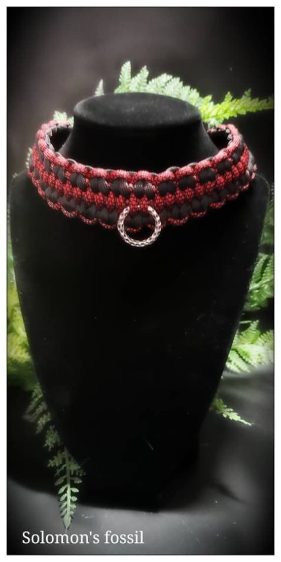 Subbie paracord collar- custom, vegan collar, bdsm, kink collar
