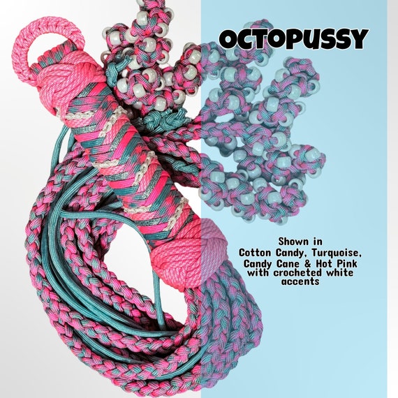 Octopussy- custom, spanking, flogger, Vegan,paracord, stingy thud