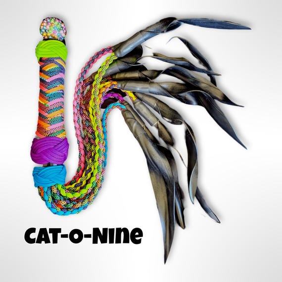 Cat O nine - CUSTOM, Spanking, BDSM, Kink, Adult, Mature, Unique Flogger,vegan