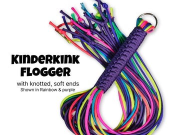 Kinderkink Basic Paracord flogger-CUSTOM flogger, adult, spanking, thuddy