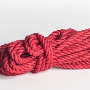 Red Jute Rope for Bondage - Etsy