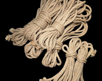 5 Jute Rope Kit – Kinbaku Studio Rope Wax Treated (8 m Each + Free Shorties + Rope Scissors)