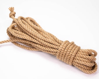 Natural Jute Rope – 8 meters (≈26.25 ft), 6 mm – Premium Bondage & Shibari Rope