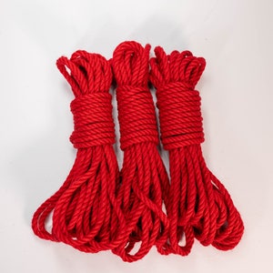 Set di corde di iuta cerata per principianti - 3 corde + sacchetto regalo e forbici di sicurezza