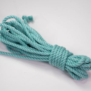 Mint Jute Rope – 8 meters (≈26.25 ft), 6 mm – Premium Bondage & Shibari Rope