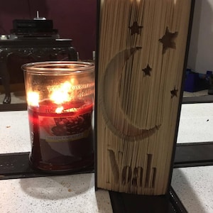 Moon and Stars w/ Name Cut and Fold Book Pattern