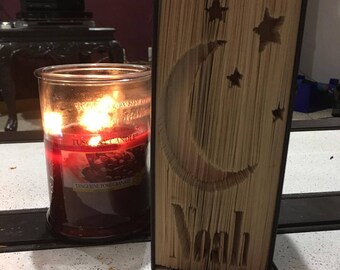 Moon and Stars w/ Name Cut and Fold Book Pattern