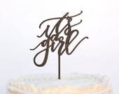 It's A Girl Cake Topper Birthday Cake Topper Wood Cake - Etsy