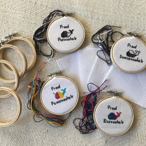 KIT | Queer Whales (Ace/Demi/Pan/Bi) Cross Stitch Kit