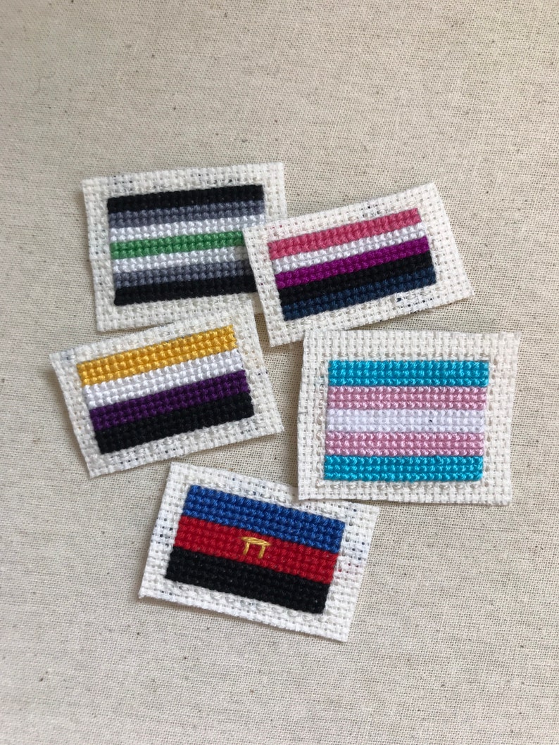 Queer Flag Cross Stitch Pattern 11 LGBT Flag Designs image 4