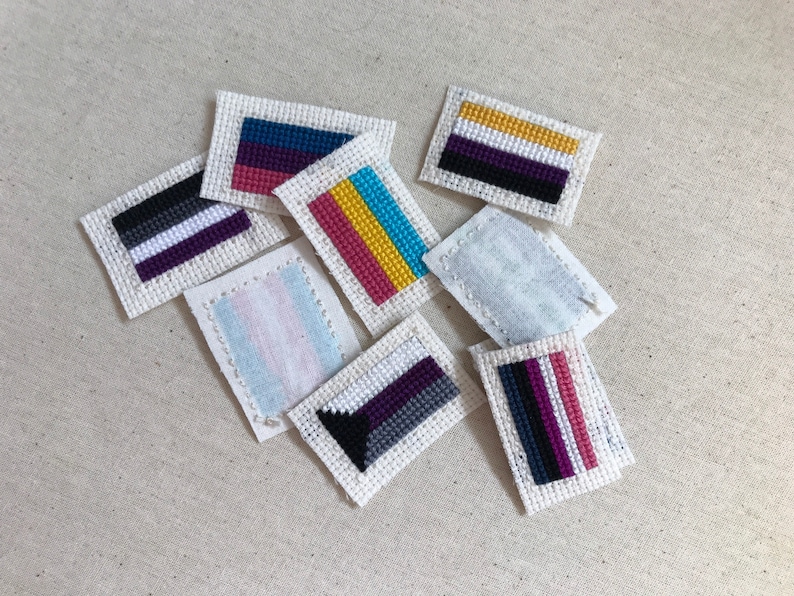 Queer Flag Cross Stitch Pattern 11 LGBT Flag Designs image 3