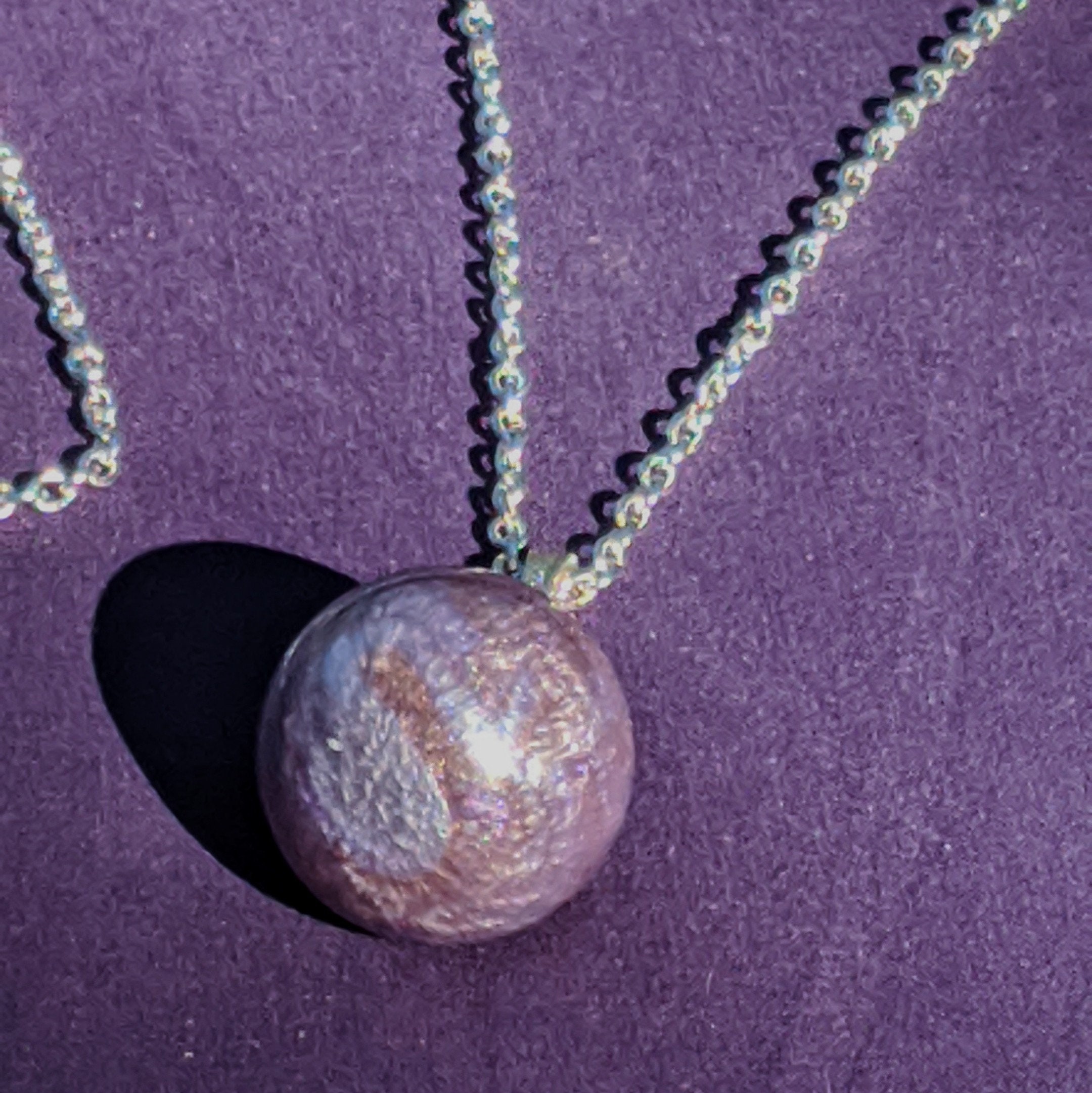 Handmade sphere resin pendant that I named the Alien Pearl Etsy