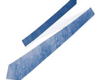 Cloud Print Necktie: Sky Design, Men's Formal Accessory