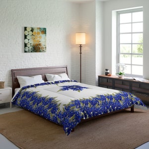 Texas Bluebonnets Comforter Bluebonnet Star Bedroom Decor