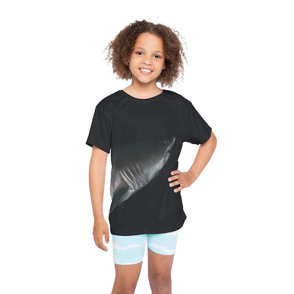 Shark Kids Sports Jersey Made in USA photo art