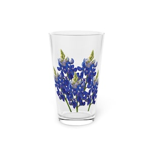 Texas Bluebonnets Pint Glass, 16oz by Sarah Peterson