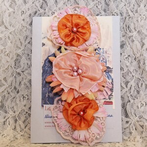baby floral headband, custom designed  headband, photo prop, 6 - 12 months baby headband, baby hair accessories, silk lace flower headband,