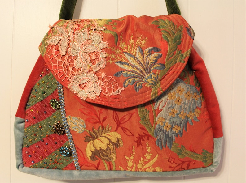 Handbag Boho, Purse Ecofriendly, Handbag Fabric, Purse Altered Couture ...