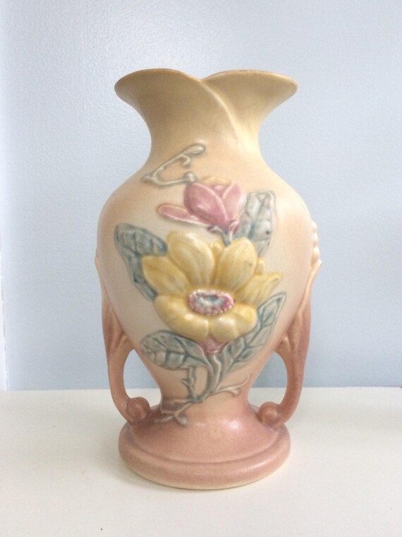 Hull Art Pottery Magnolia Vase Etsy