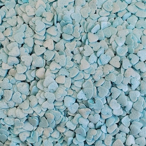 Pearly blue heart sprinkle shape-edible sprinkles