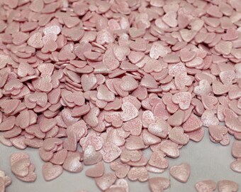 Pearly Pink Heart sprinkle shape-edible sprinkles