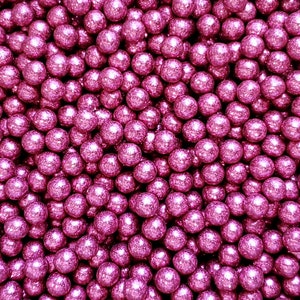 Fuchsia 6mm glitter pearls, sprinkles, cake sprinkles, cookie sprinkles