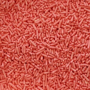 Coral jimmies, sprinkles, cake sprinkles, cookie sprinkles